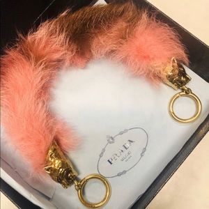 💯% Authentic Prada fur handle/bag strap